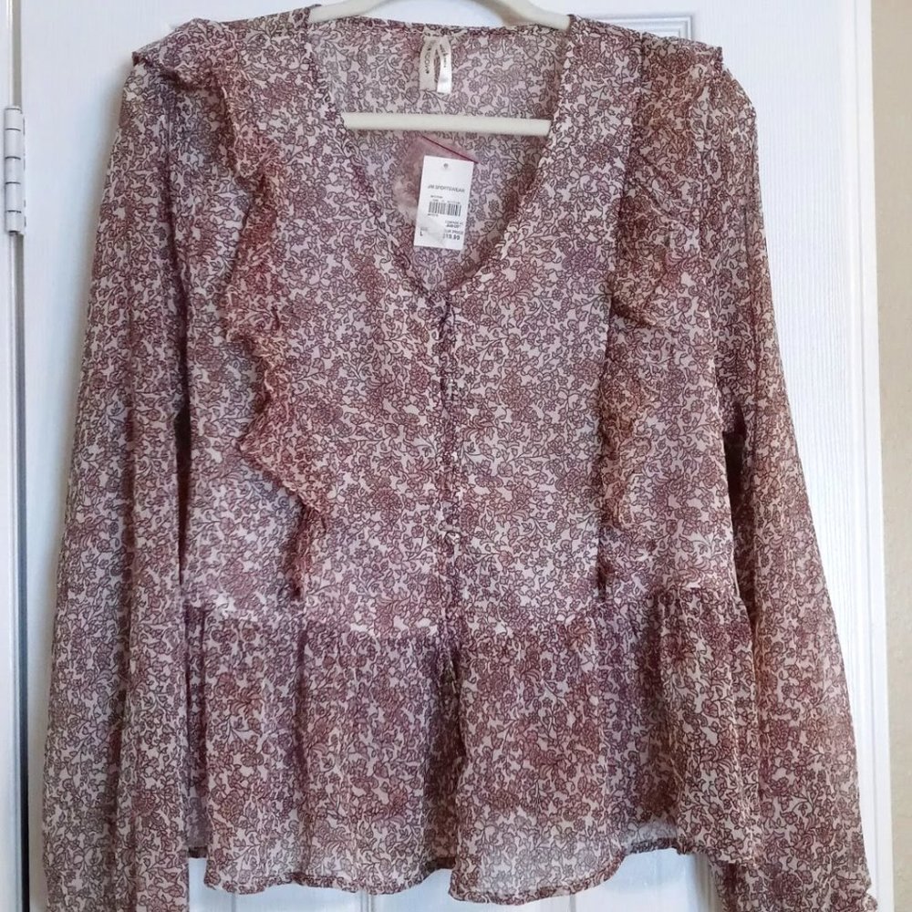 NWT Women's Large Ruffle Top